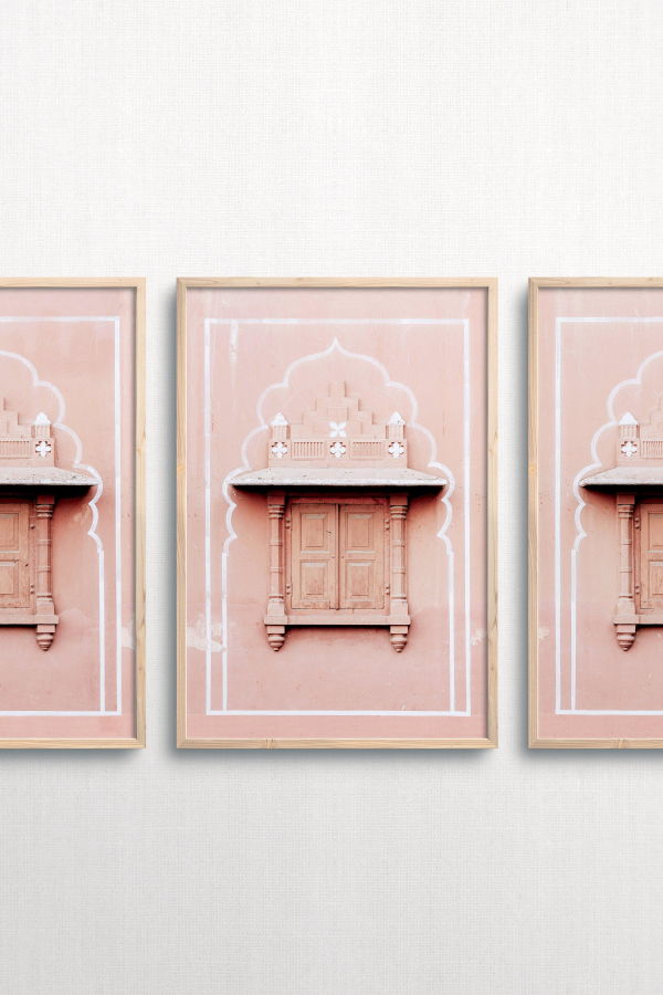 PILLOWPIA Pink City Triptych Art Print