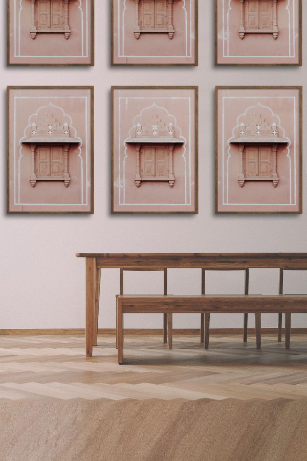 PILLOWPIA Pink City Triptych Art Print