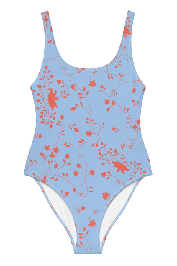 PILLOWPIA Wild Clematis One-Piece Swimsuit - Peri