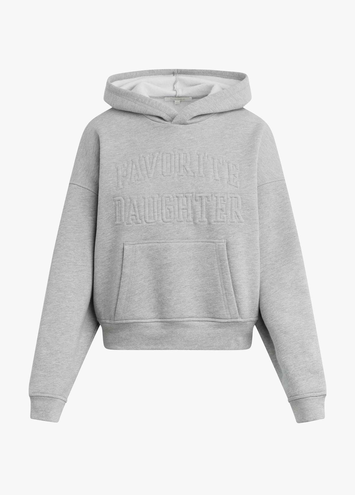 Favorite Daughter Collegiate Embossed Hoodie - Heather Grey - Image 6 of 7