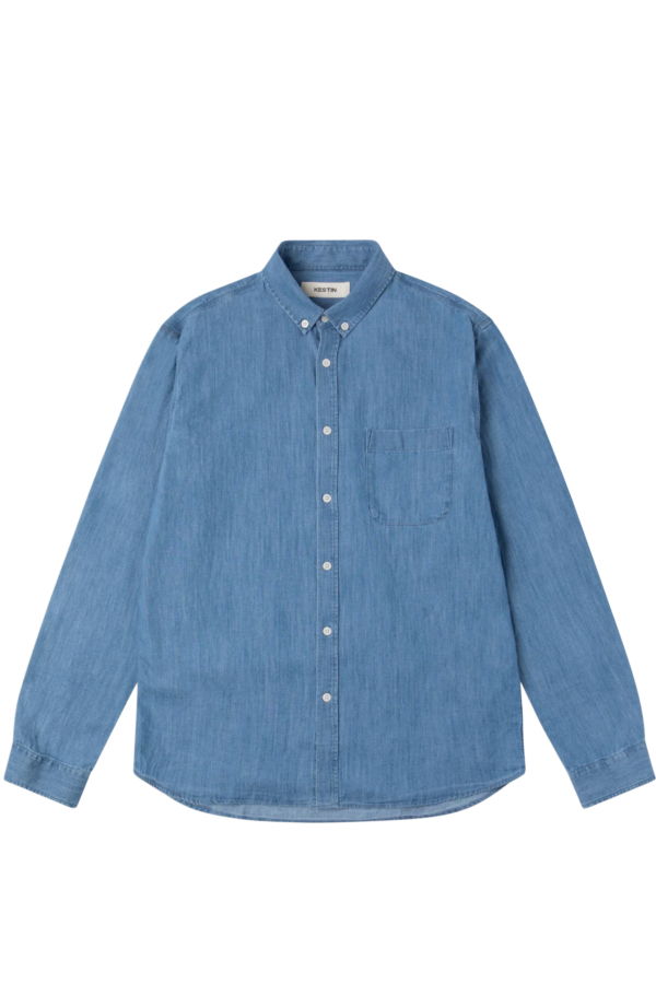Kestin Raeburn Button Down Shirt - Washed Denim