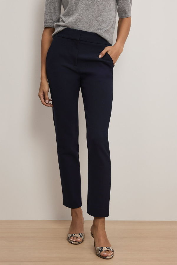 Veronica Beard Renzo Clean Waistband Pant