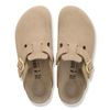 Birkenstock Boston Suede Leather Clogs - Taupe - Thumbnail 3