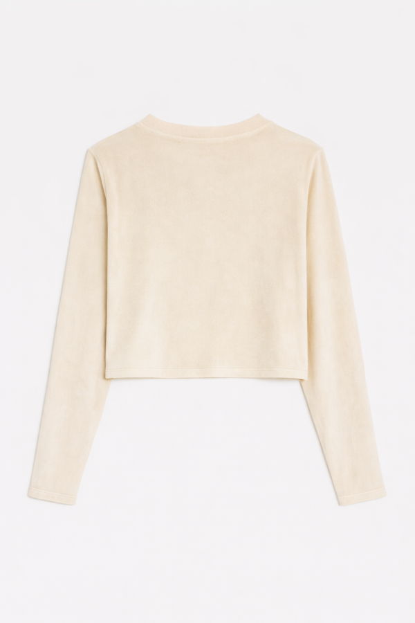 The Tile Club Jayne Velour Crewneck Top