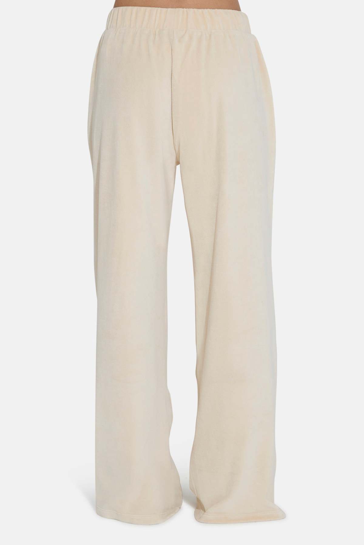 The Tile Club Mari Velour Pant - Ivory - Image 5 of 6