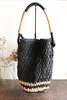 Alysi Mini Raffia Bucket Bag - Thumbnail 1