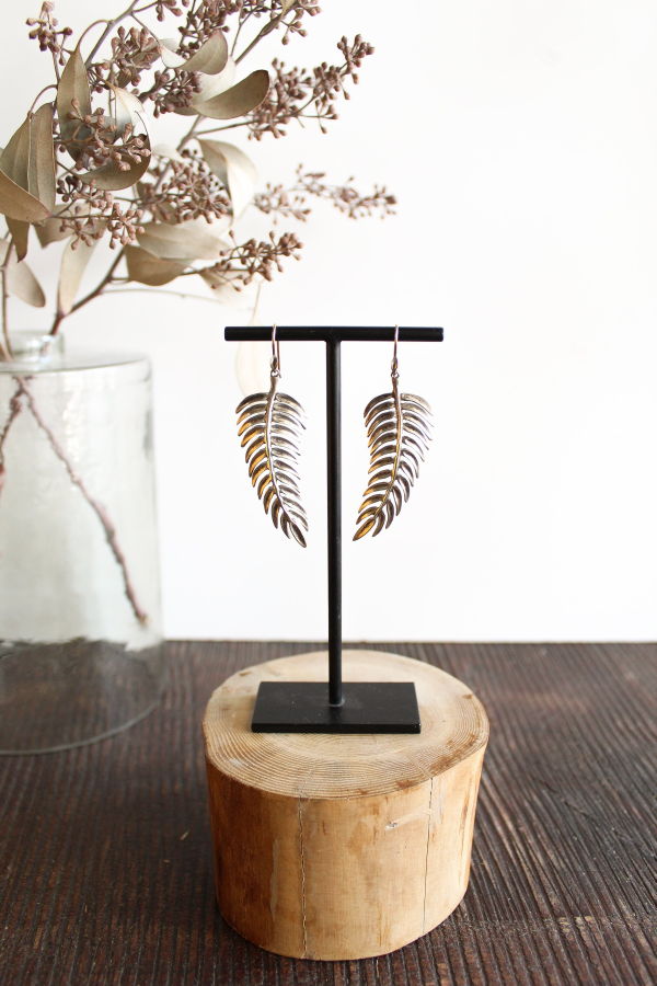 Annette Ferdinandsen SS Long Curled Palm Earrings