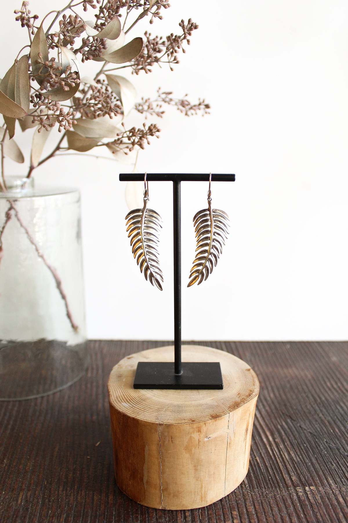 Annette Ferdinandsen SS Long Curled Palm Earrings - Image 1 of 2