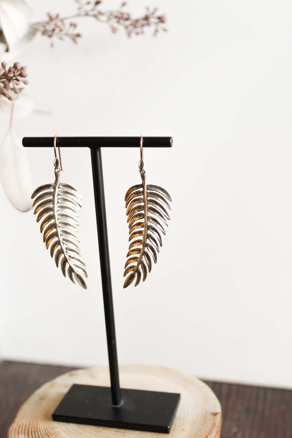 Annette Ferdinandsen SS Long Curled Palm Earrings - Image 2 of 2