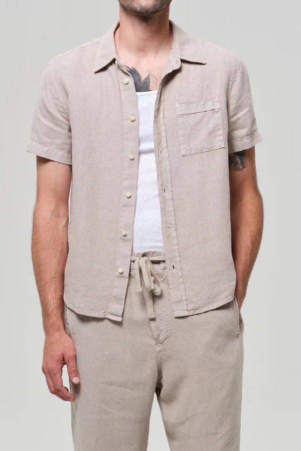 Citizens of Humanity Cairo Short Sleeve Shirt - Wheat