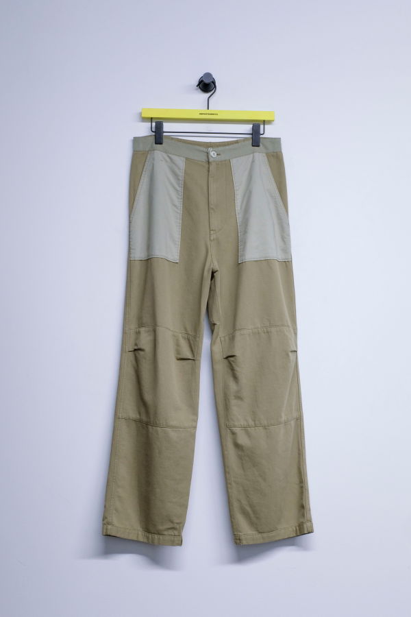 MM6 Maison Margiela Panelled Workwear Trousers - Khaki