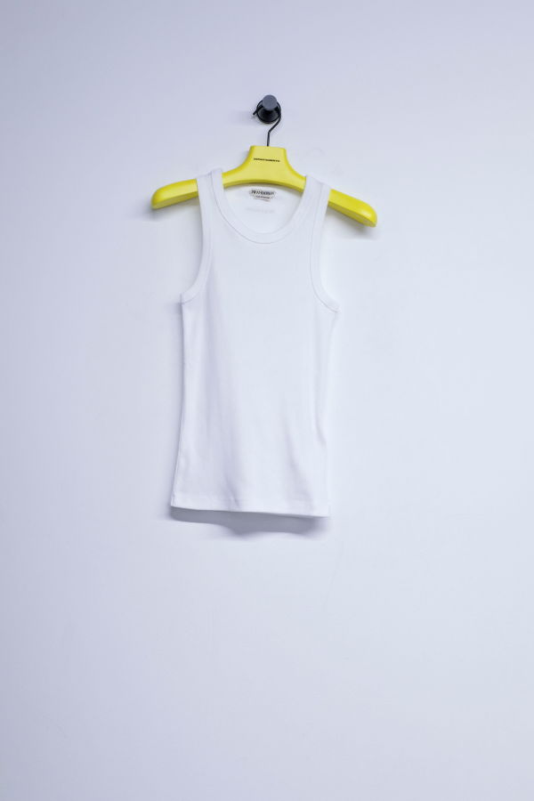 JW ANDERSON White Cotton Rib Vest