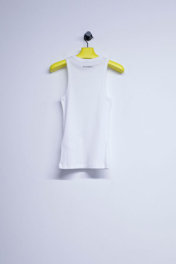 JW ANDERSON White Cotton Rib Vest