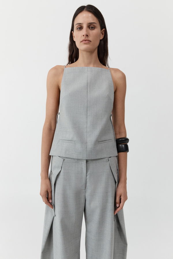 St. Agni Square Side Tie Top