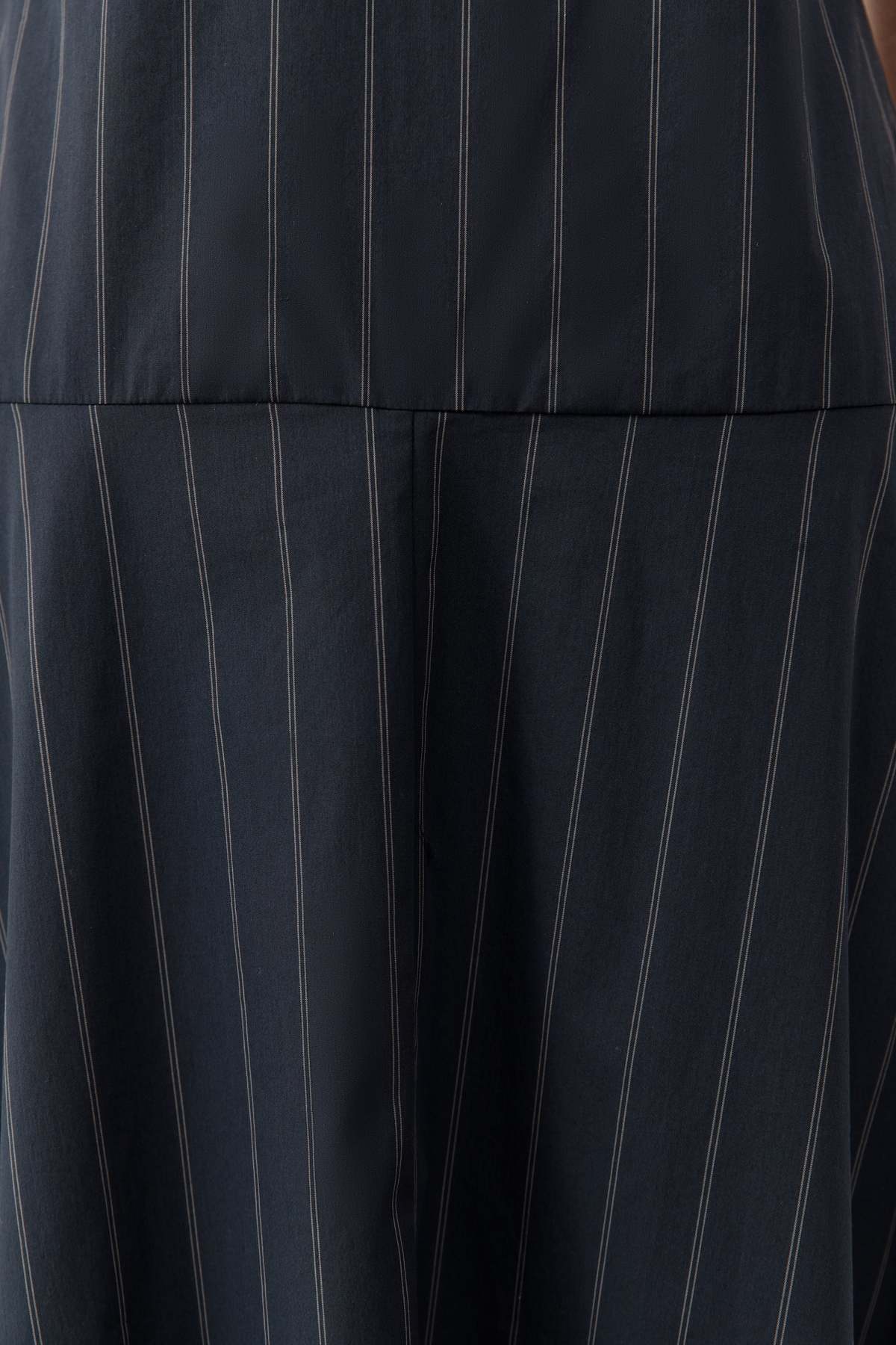 St. Agni Strapless Rouleau Dress - Ink Stripe - Image 5 of 5