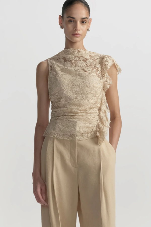 A.L.C. Astrid Lace Top - Crema Dolce