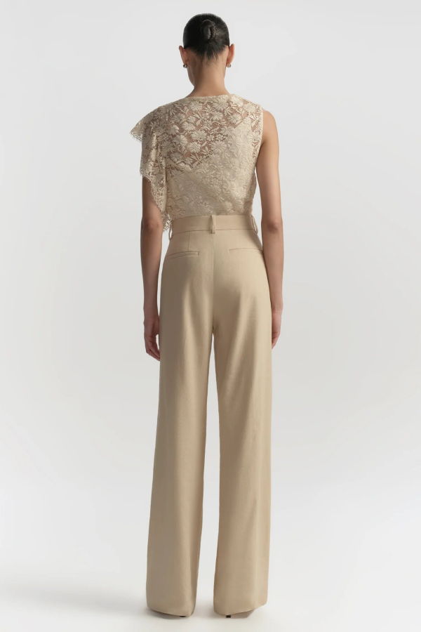 A.L.C. Winston Linen Pant - Crema Dolce