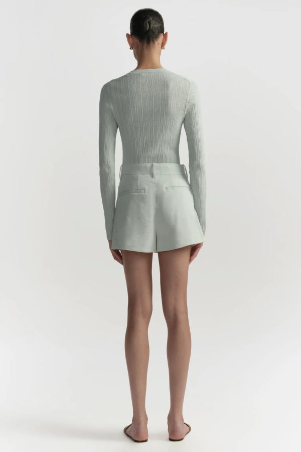 A.L.C. Winston Linen Shorts - Pale Mint