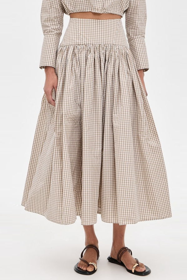 Alexis Havara Skirt - Tan/White