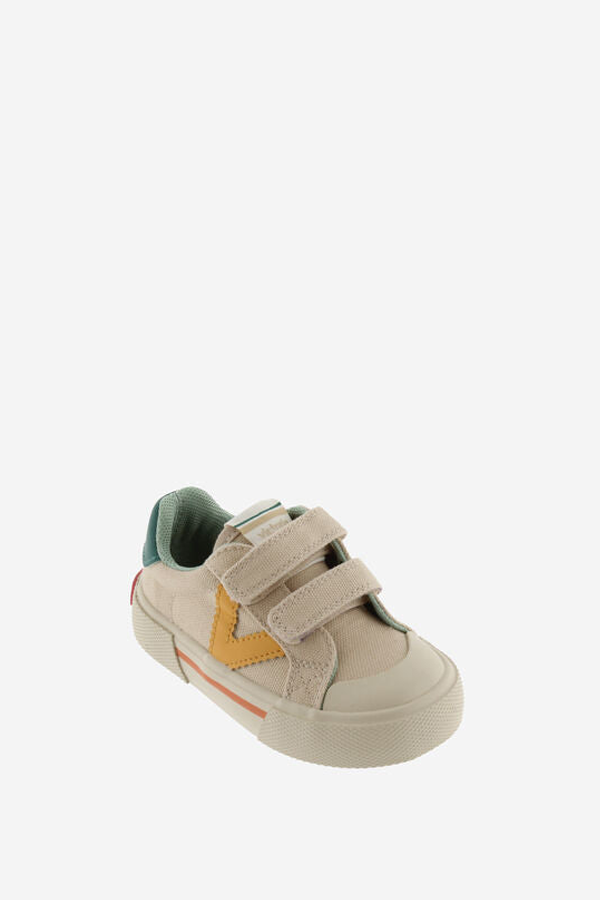 KIDS Victoria Tribu Wide Fit Split Leather & Contrast Sneakers