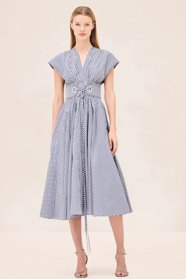 Alexis Riviera Dress - Navy/White