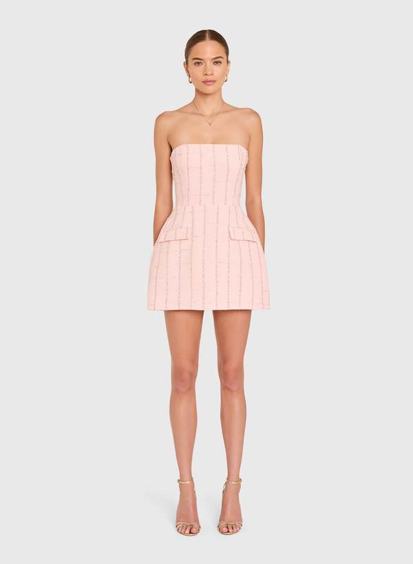 Amanda Uprichard Strapless Bethany Romper - Mochi