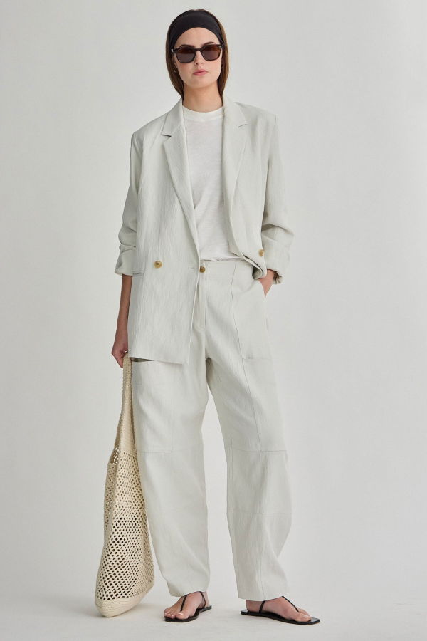 Apiece Apart Elsa Double Breasted Blazer - Birch