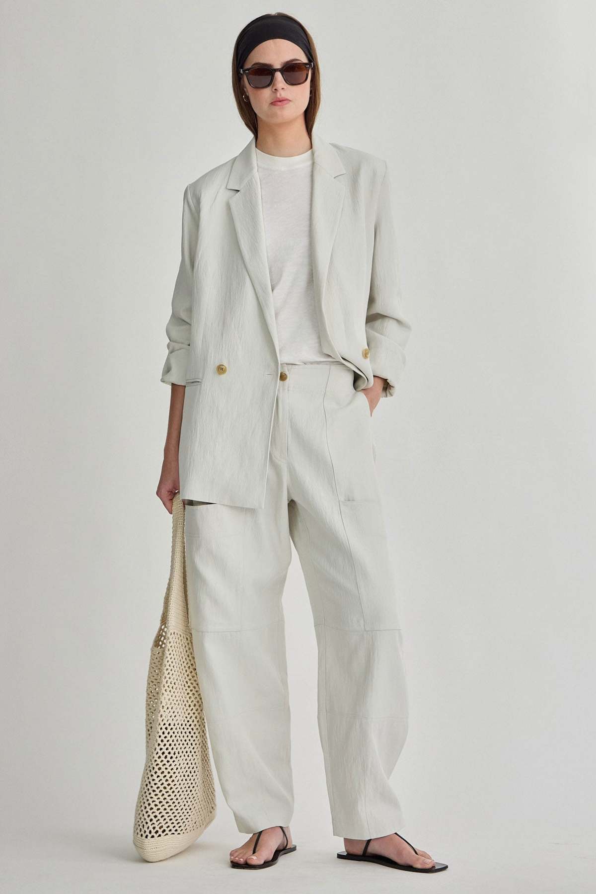 Apiece Apart Elsa Double Breasted Blazer - Birch - Image 1 of 5