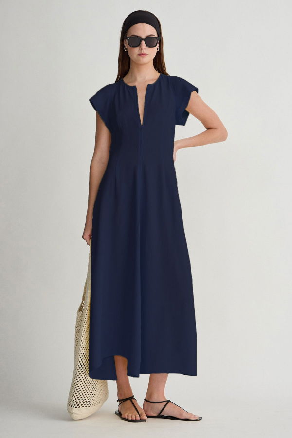 Apiece Apart Gisa Zip Dress - Midnight