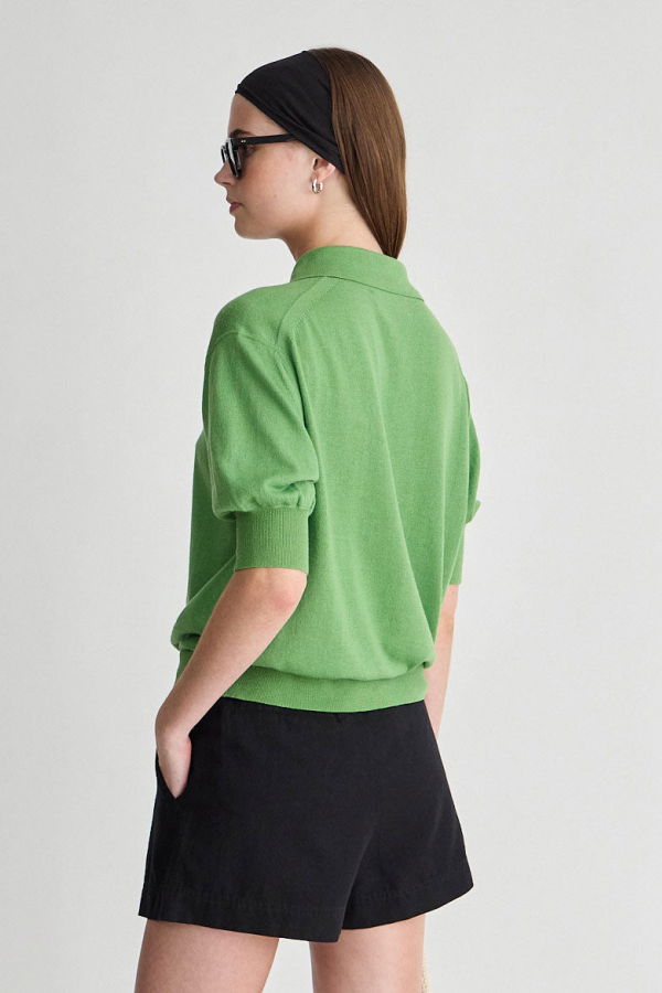 Apiece Apart Oda Polo Sweater - Jardin