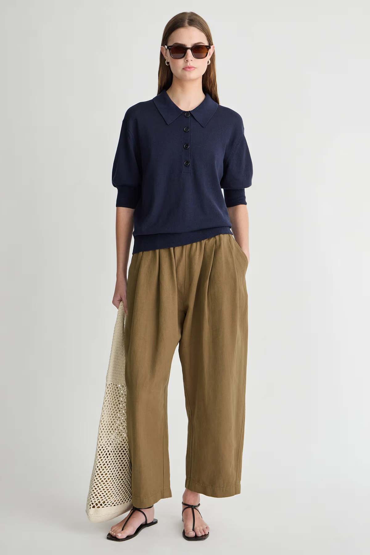 Apiece Apart Oda Polo Sweater - Midnight - Image 1 of 1