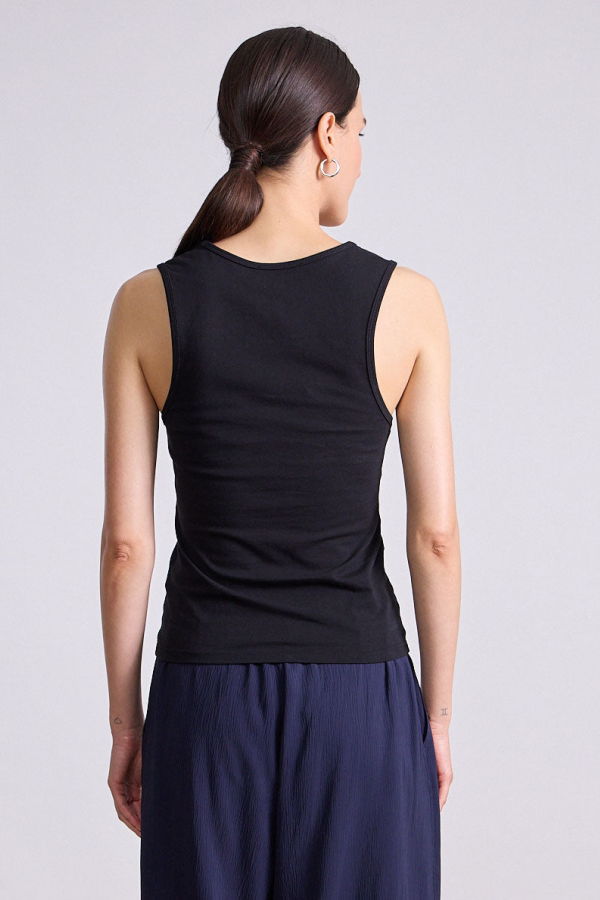 Apiece Apart Uri Low Cut Tank - Black
