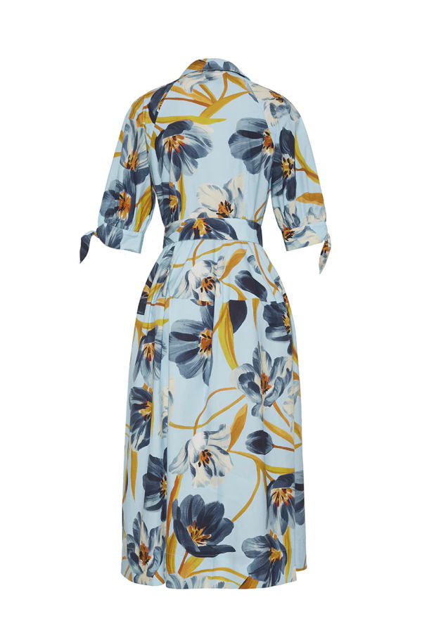 Cara Cara Caro Midi Dress - Marais Bloom Blue