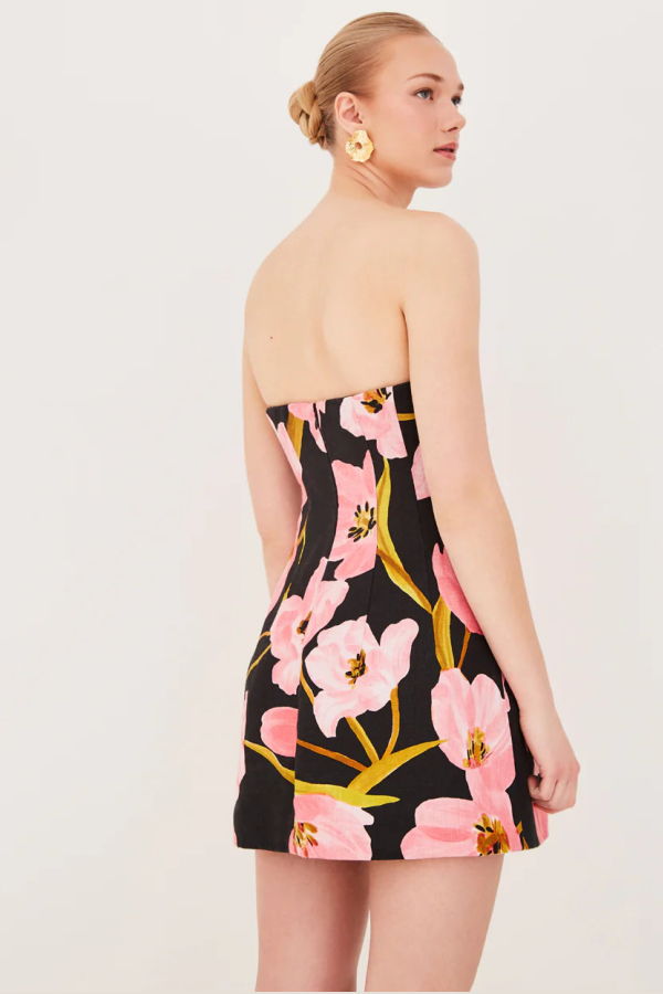 Cara Cara Ines Mini Dress - Marais Bloom Black