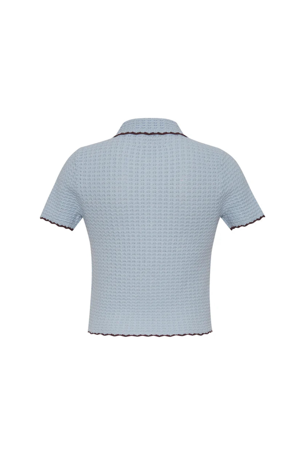 Cara Cara Melody Polo Sweater - Light Blue