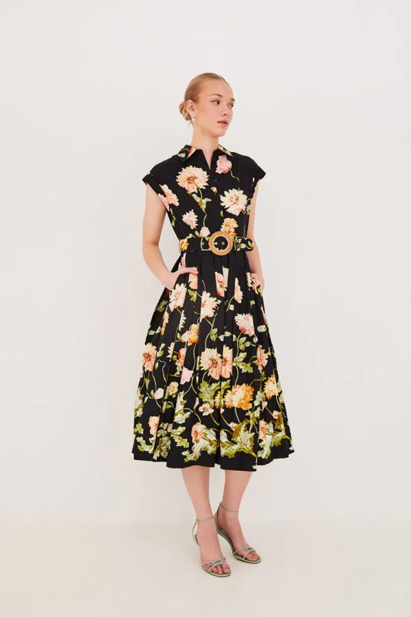 Cara Cara Octavia Dress - Lockwood Flora Black