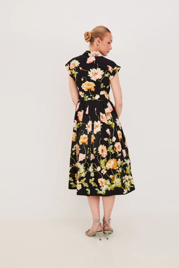 Cara Cara Octavia Dress - Lockwood Flora Black