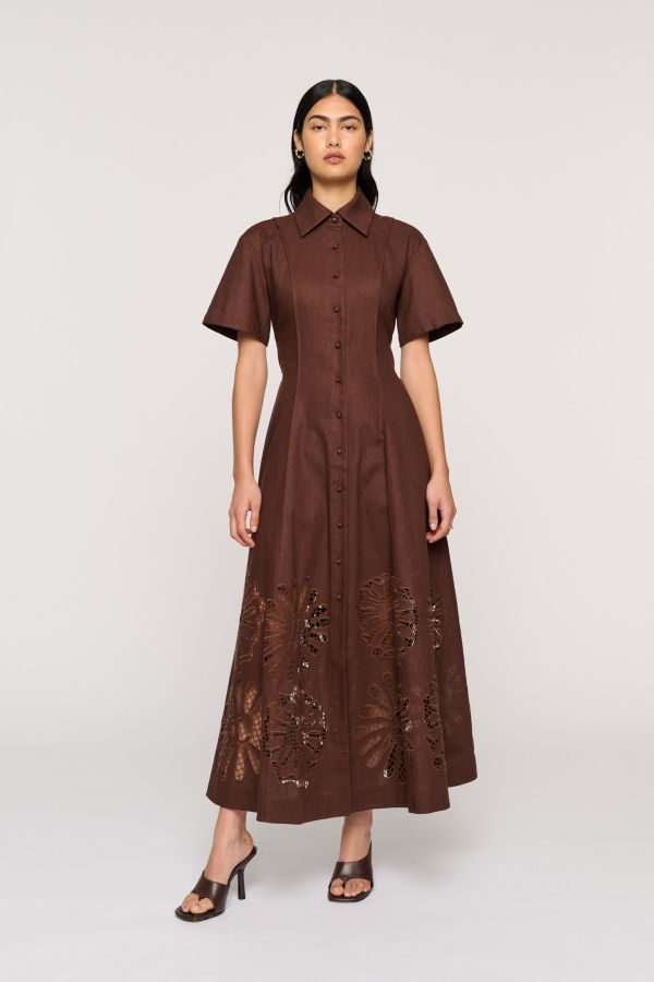 Clea Annalise Shirt Dress - Cocoa