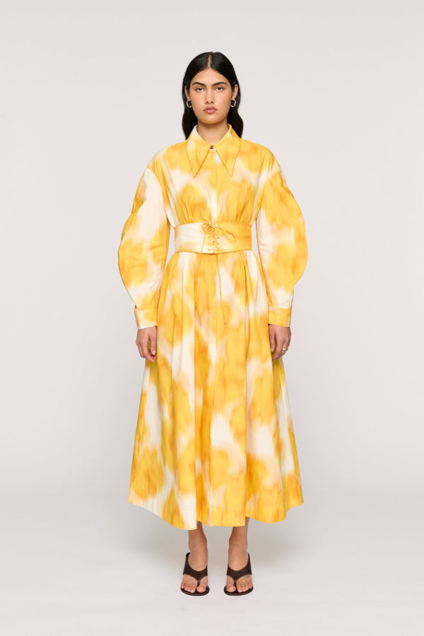 Clea Frankie Dress - Floralis Butter