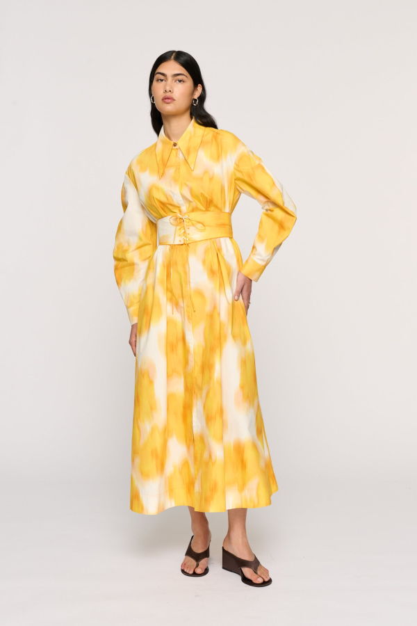 Clea Frankie Dress - Floralis Butter