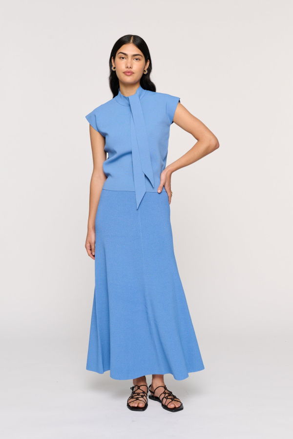 Clea Hudson Knit Skirt - Delphinium
