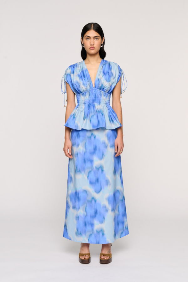 Clea Jasmine Skirt - Floralis Blue