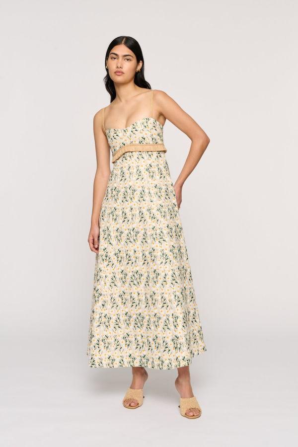 Clea Salvador Midi Dress - Daisy Meadow