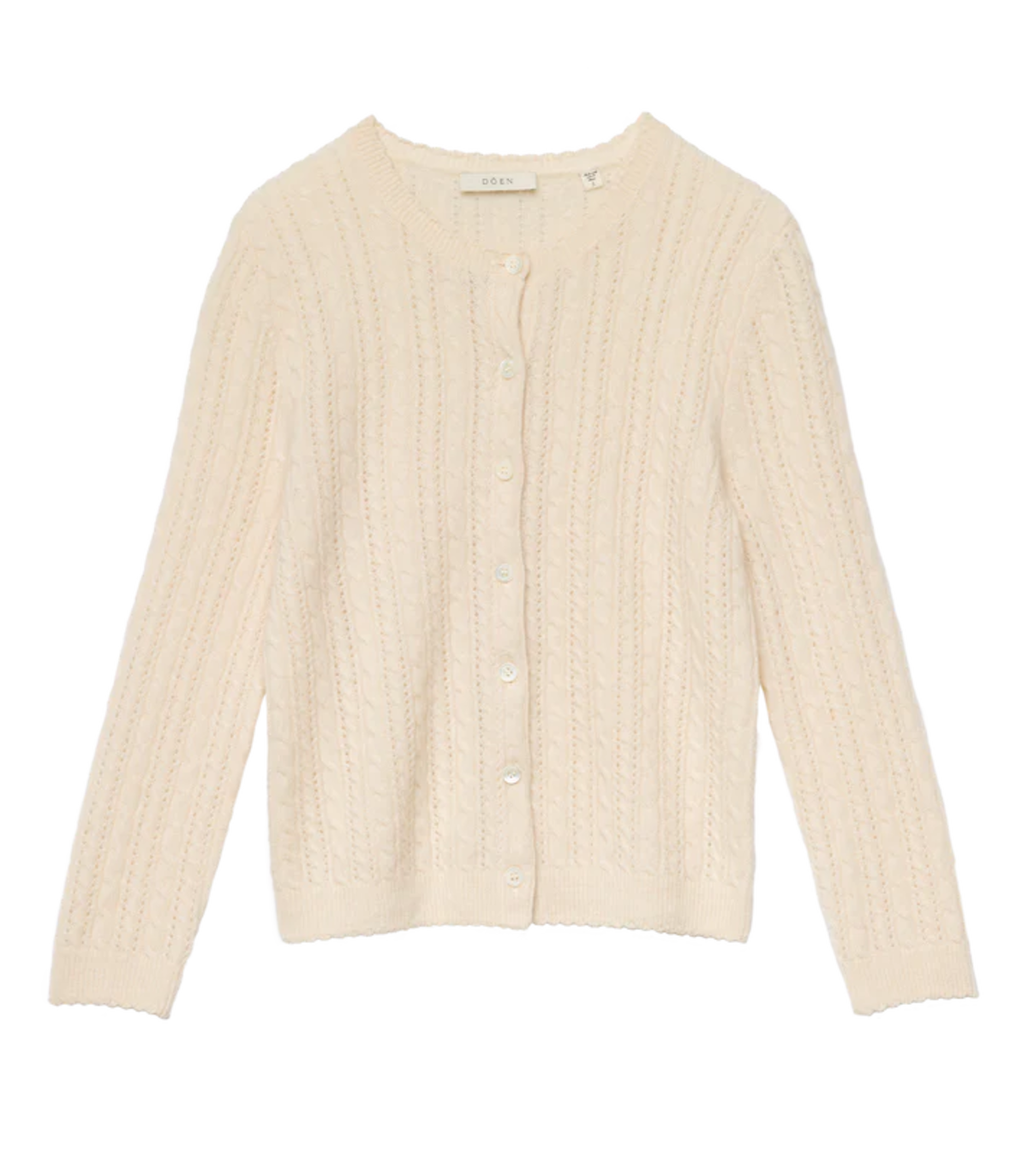 DÔEN Danae Cashmere Cable Cardigan - Dogwood - Image 2 of 2