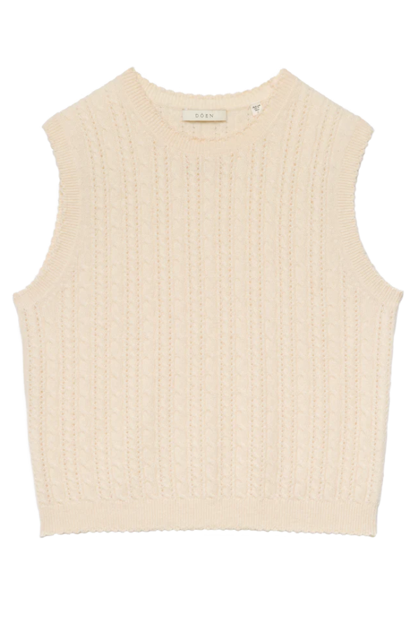 DÔEN Louden Cashmere Sweater Vest - Dogwood