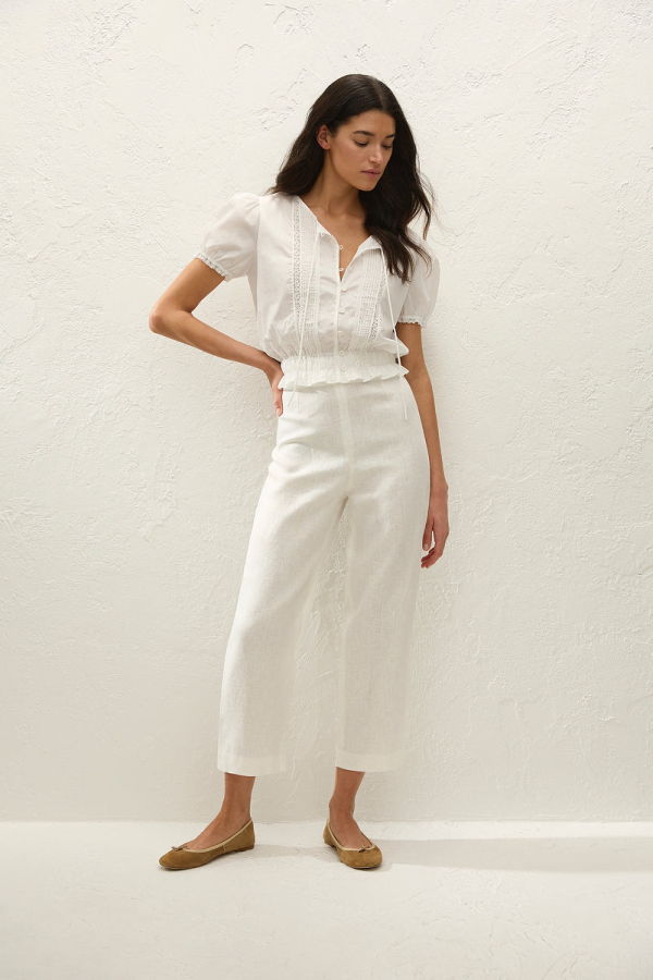 Faithfull The Brand Fiora Blouse - Fresco Lace White