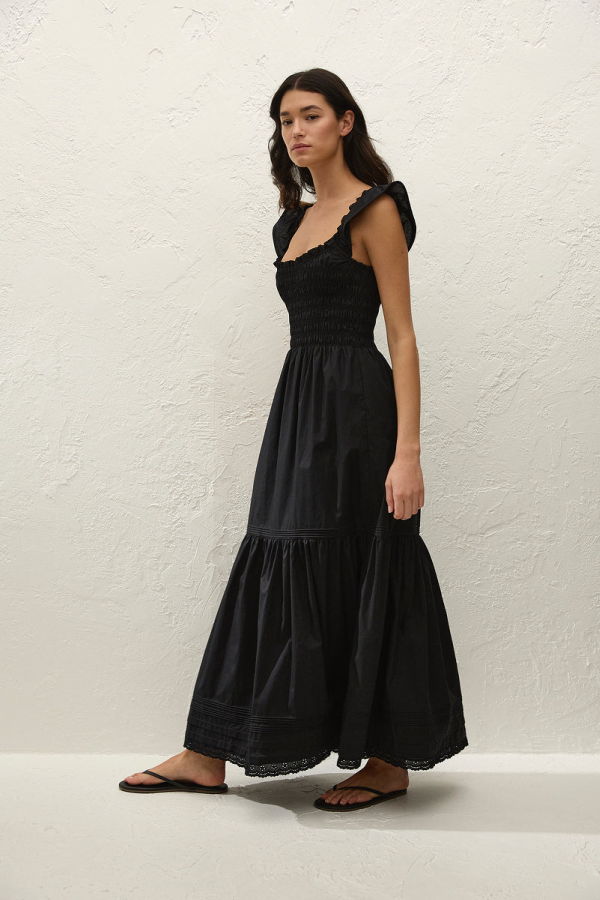 Faithfull The Brand Valentina Maxi Dress - Fiore Lace Black