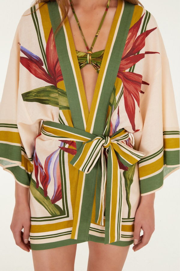 Farm Rio Strilitzia Kimono - Strilitzia Light Blush