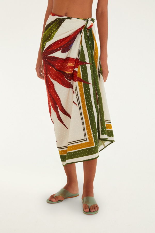 Farm Rio Strilitzia Light Blush Sarong