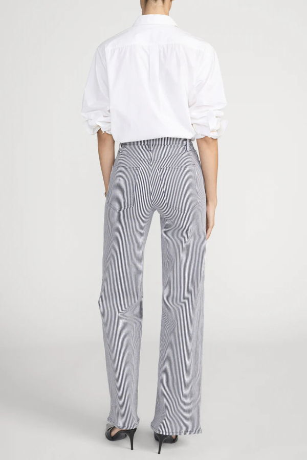 Frame Le Slim Palazzo Jeans - Navy Stripe